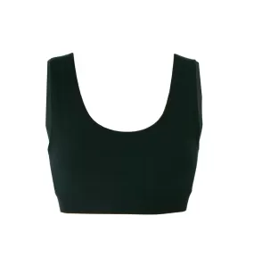 Black organic bamboo sports bra