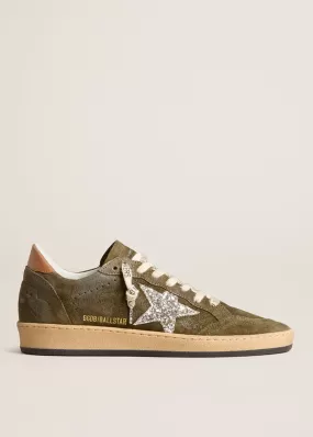 Golden Goose Ball Star Suede Sneakers in Olive